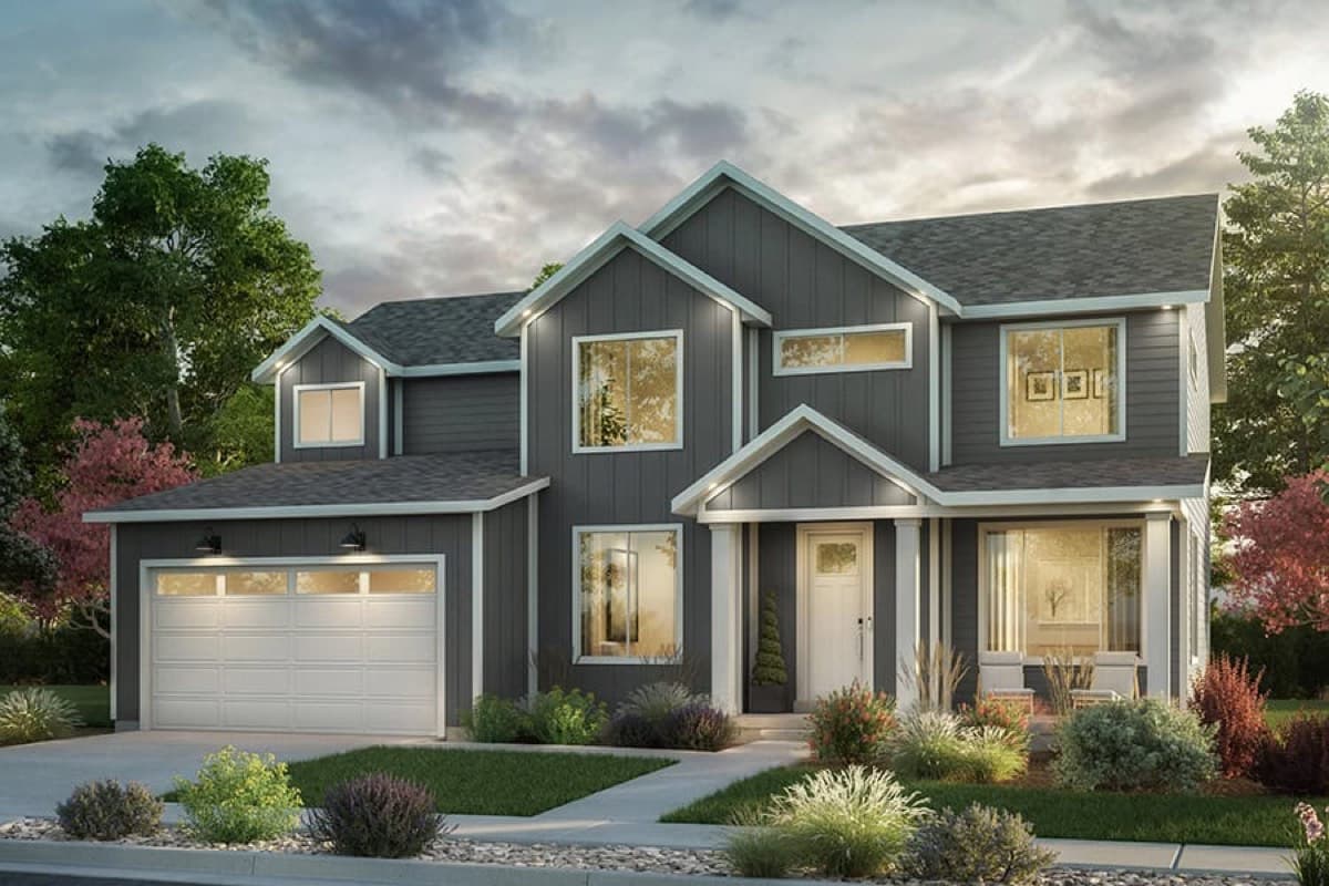The Aspen — Farmhouse Exterior